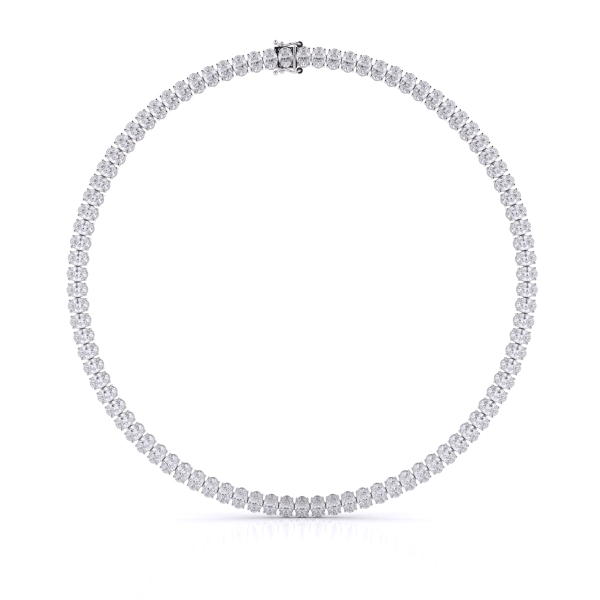 Oval Lab Grown Diamond Straight Necklace