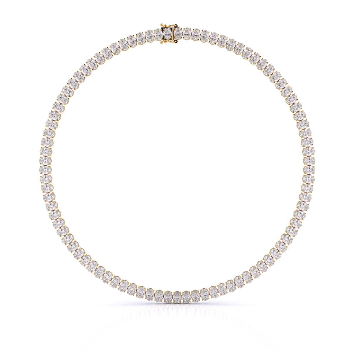 Oval Lab Grown Diamond Straight Necklace