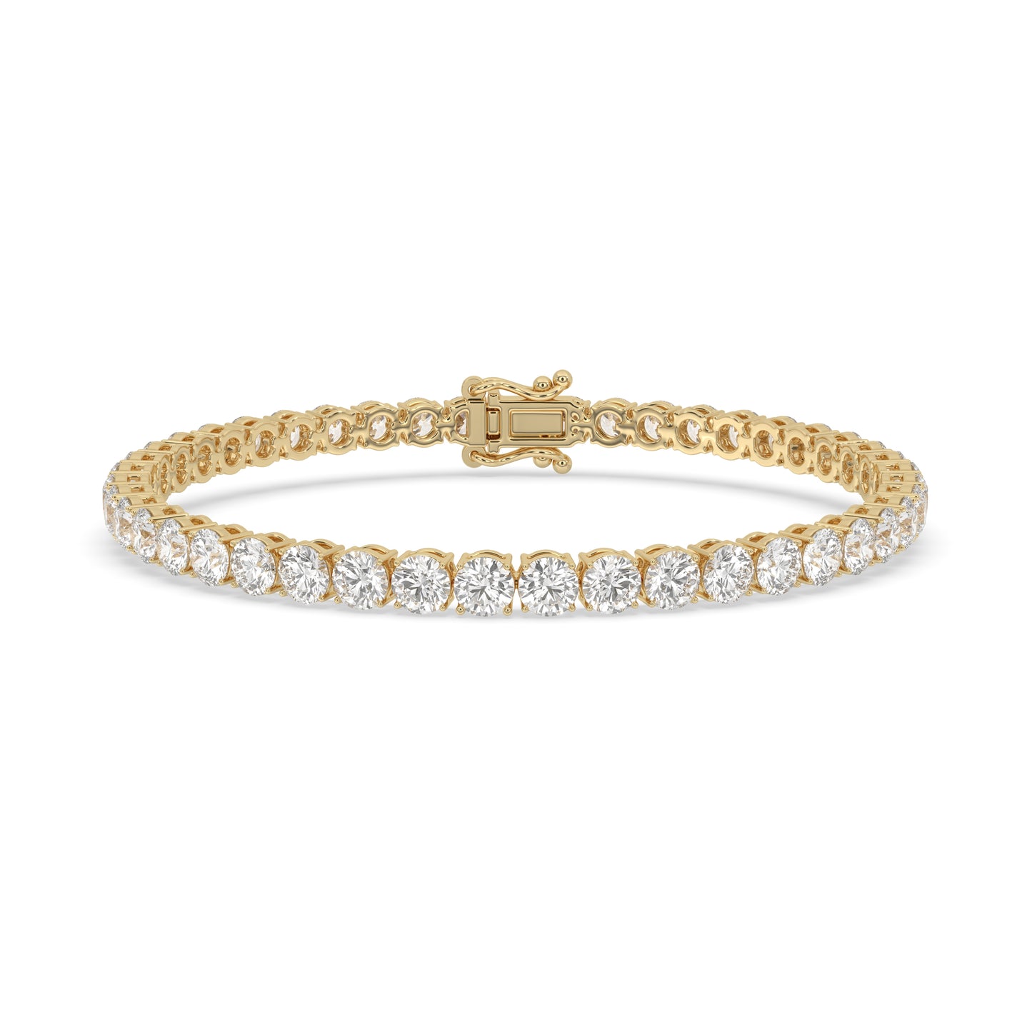 Round Lab Grown Diamond Tennis Bracelet