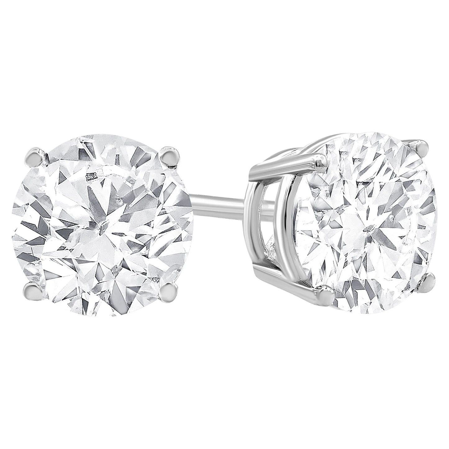 Round Lab Grown Diamond Stud Earrings